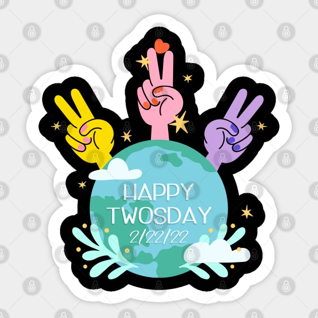 Happy Twosday 2/22/22 Sticker by Etopix